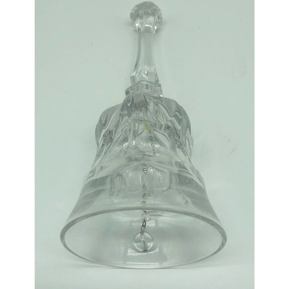 Vintage Clear Crystal 8” Bell Cut Glass Etched Design - Picture 6 of 7
